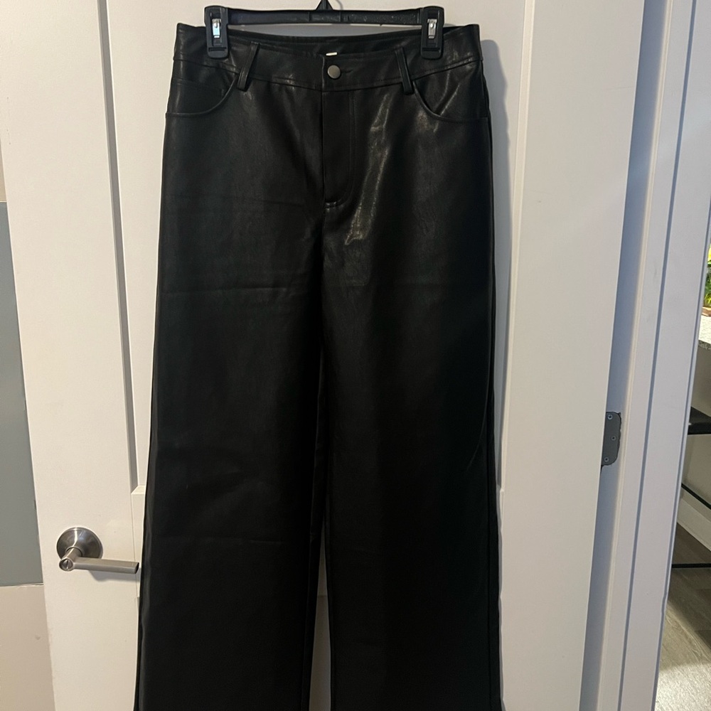 Francesca's Collections Black Wide Leg Jeans